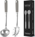 Safring Stainless Steel Soup Ladle and Spaghetti Spoon Set, Heat Resistant by Safring