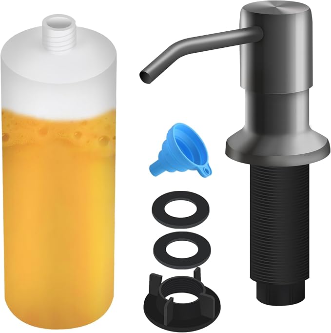 Soap Dispenser for Kitchen Sink, Built in Sink Soap Dispenser Lotion Dispenser by NVMTUUO