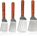Pumtus 4 Pack Stainless Steel Spatula Set, 2 Sizes Metal Spatulas by Pumtus