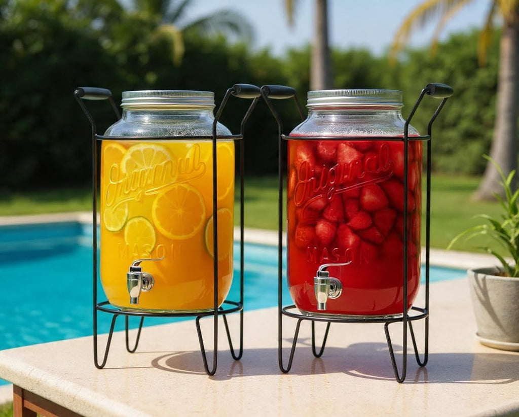 2 PACK-2 GALLON Drink Dispensers for Parties, Drink Dispensers for