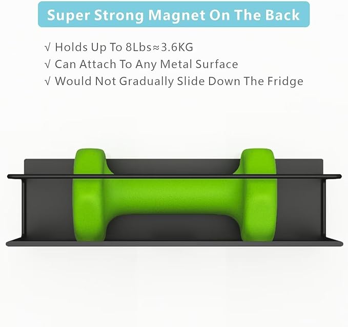 Magnetic Spice Rack For Refrigerator, Space Saving Magnetic Shelf For Fridge - Image 3