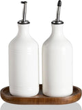Sweejar Ceramic Olive Oil Dispenser Bottle Set, Opaque Oil Cruet Protects to by Sweejarco1949
