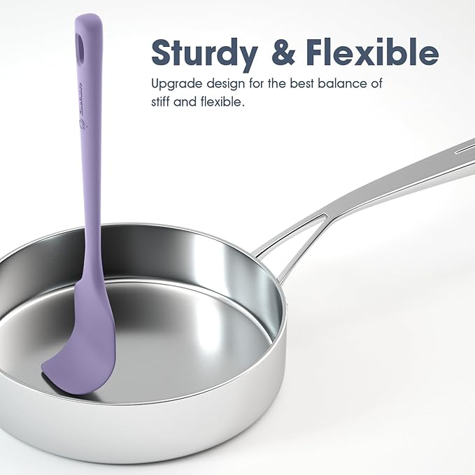 ChefAide 5 Pieces Silicone Spatula Set, Food Grade Rubber Spatula, Upgrade - Image 4