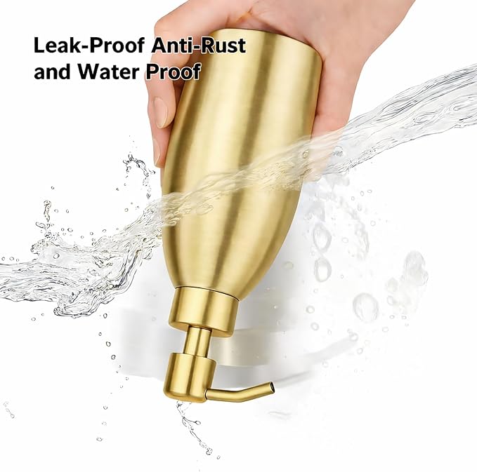 304 Stainless Steel Soap Dispenser 16oz Rust-Proof Liquid Soap Pump Bottle - Image 5