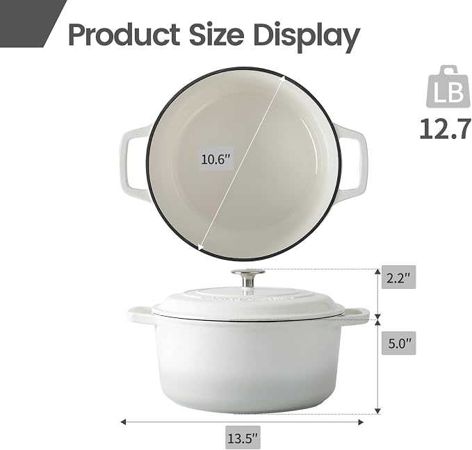EDGING CASTING Enameled Cast Iron Dutch Oven Pot - Image 3
