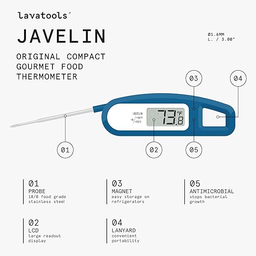 Lavatools Javelin® Ultra-Fast 3-Second Digital Instant Read Meat Thermometer - Image 3
