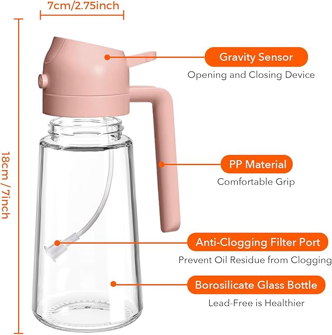 YARRAMATE 16oz/470ml Glass Olive Oil Sprayer - Image 8