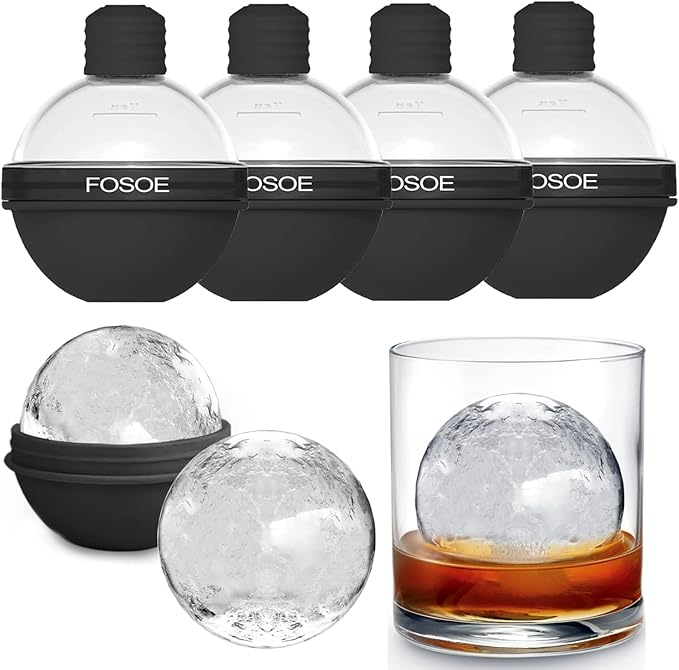 Silicone Ice Ball Molds for Whiskey by FOSOE