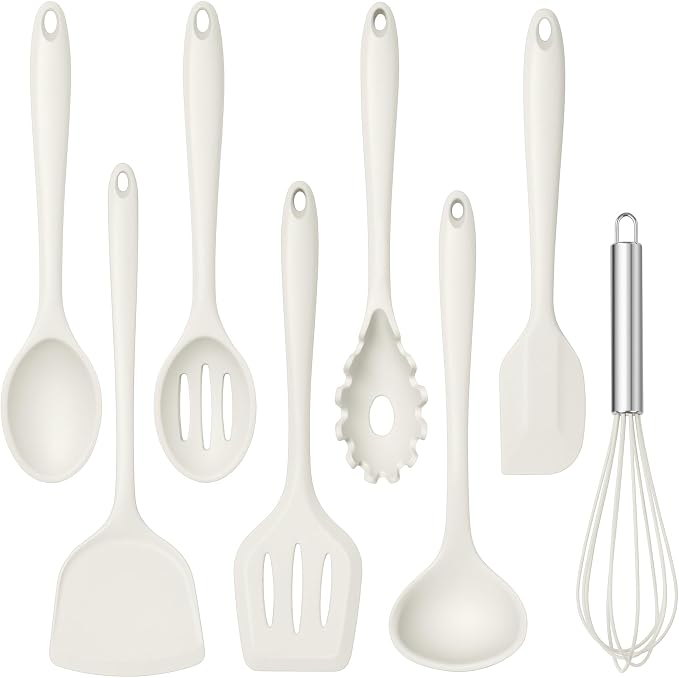 TeamFar 8 PCS Silicone Cooking Utensils by TeamFar