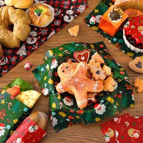 Ctosree 9-Pack Christmas Beeswax Food Wraps