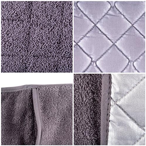 DII Basic Terry Collection 100% Cotton Quilted, Double Mitt, Gray