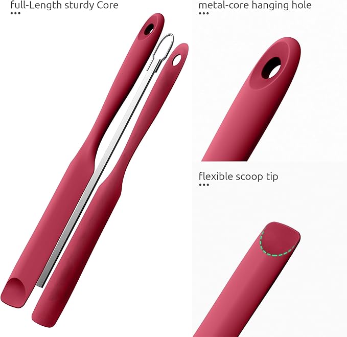 U-Taste Silicone Jar Spatula for Sourdough Starter: Long Skinny Food-Grade Jam - Image 5