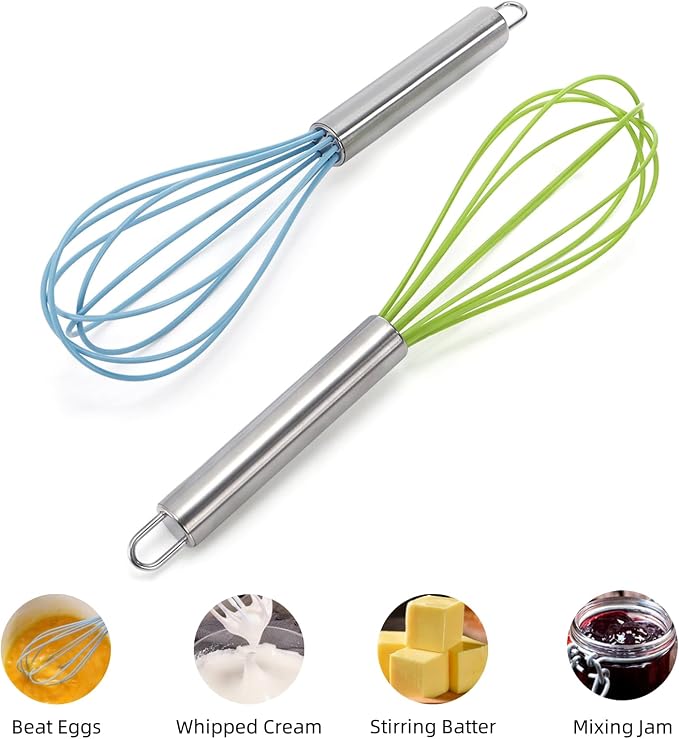 Cididu Set of 24 Silicone Whisk Bulk - Image 4