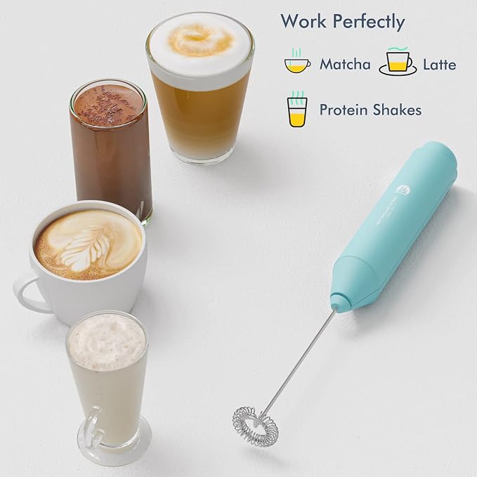 Powerful Milk Frother Handheld Foam Maker, Mini Whisk Drink Mixer - Image 4