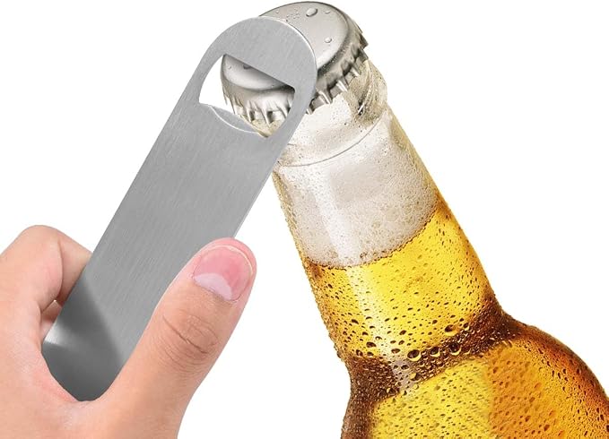 KISEER Heavy Duty Stainless Steel Flat Bottle Opener, 6 Pack Beer Bottle Opener - Image 6