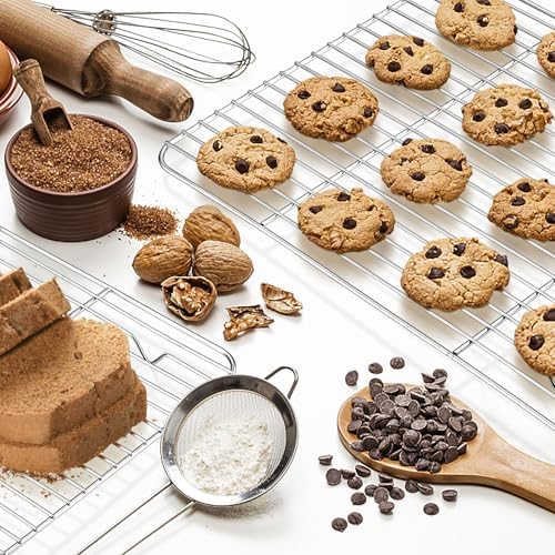P&P CHEF 4 Pcs Baking Wire Rack for Cooling, 15.3 Inch