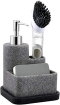 ZCCZ Black Soap Dispenser with Sponge Holder, Kitchen Soap Dispenser Pump by zccz