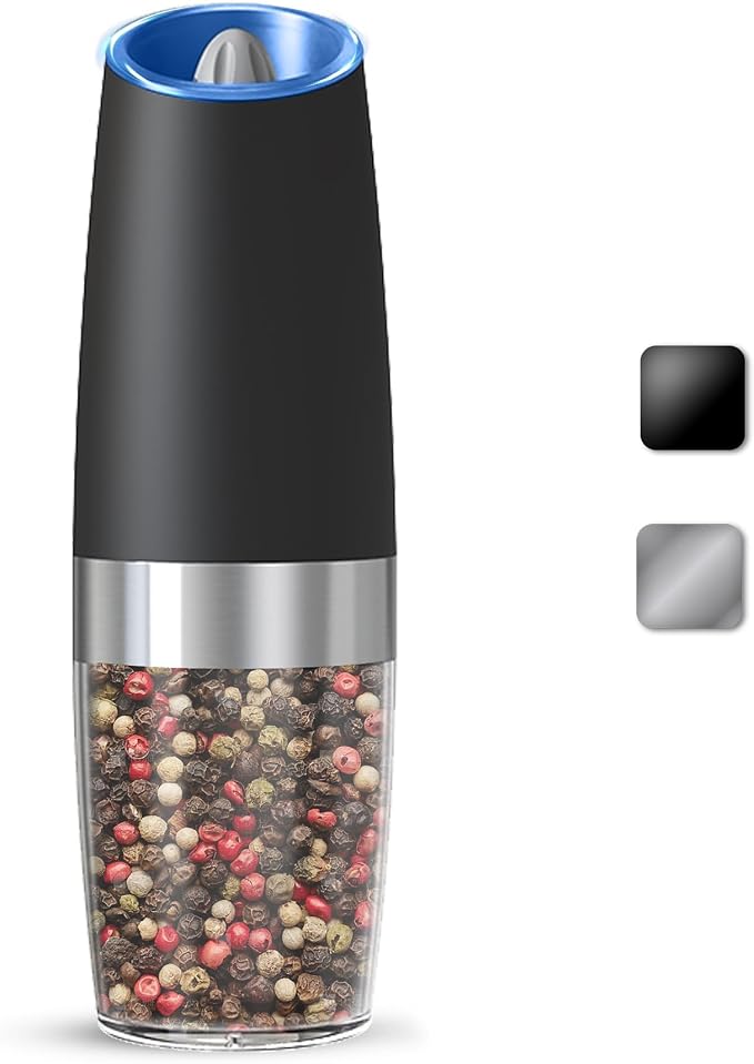Gravity Electric Salt And Pepper Grinder, Automatic Salt And Pepper Grinder by KIARYUOLL