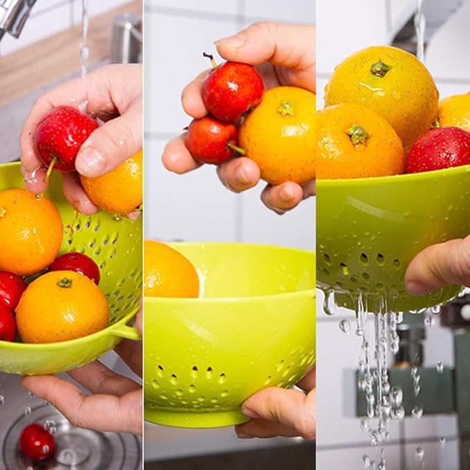 Heavy Duty 6 Inch Food Colander, Large Capacity Vegetable Strainer - Image 6