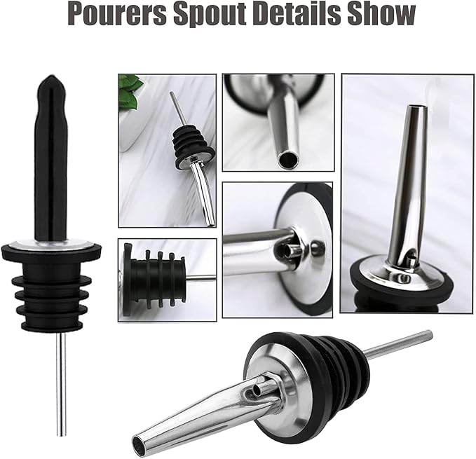 Pafusen 6 Pack Liquor Bottle Pourers, Liquor Pour Spout - Image 7