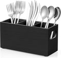DRASTAR Silverware Holder, Wooden Utensil Caddy, Cutlery Holder by EnhanceYourDailyLife