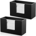 2-Pack Paper Towel Dispenser Countertop, Wooden Bathroom Paper Towel Holder by Bivvclaz