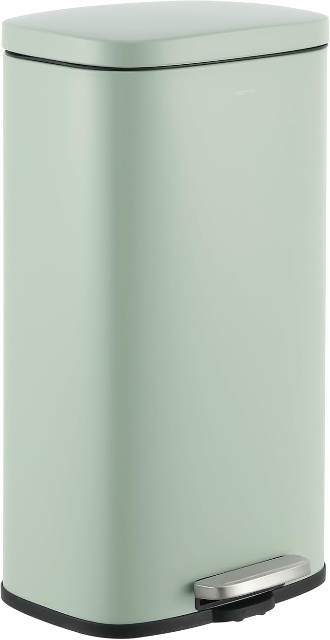 happimess HPM1011H Curtis 8-Gallon Step-Open Trash Can, Fingerprint Resistant by Happimess