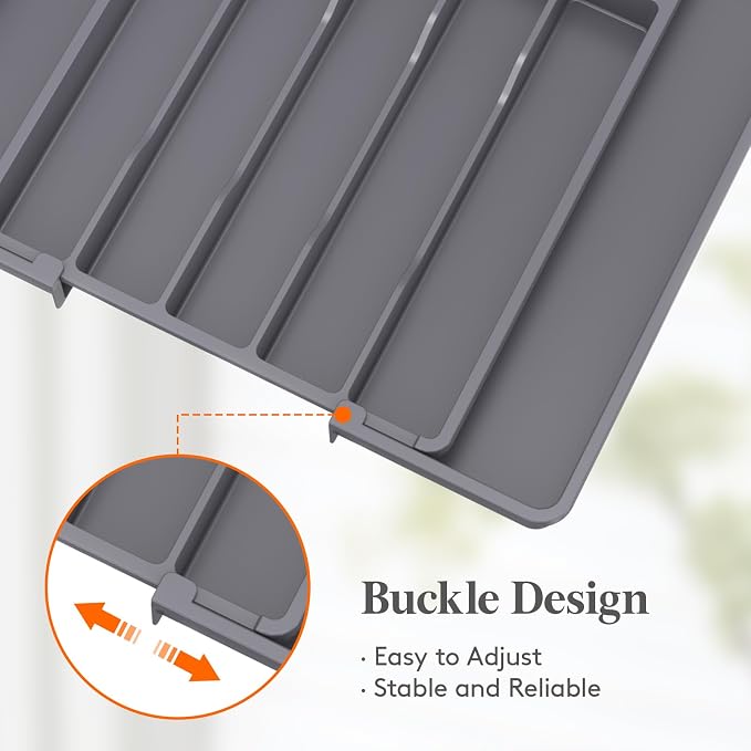 Lifewit Silverware Drawer Organizer, Expandable Utensil Tray - Image 6