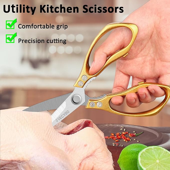 Kitchen Scissors, Stainless Steel Cooking Scissors - Image 3