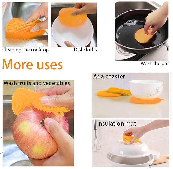 ECO Friendly Kitchen Cleaning Set, Wood & Bamboo Brushes - Image 6