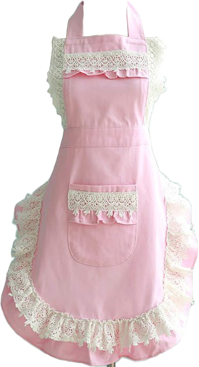 Hyzrz Lovely Home Work Adjustable Apron Cake Kitchen Cooking Women Girls Aprons by Hyzrz
