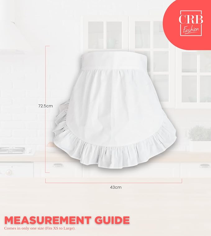 CRB Fashion Waist Apron Kitchen Cooking Restaurant Cotton Bistro Half Aprons - Image 6