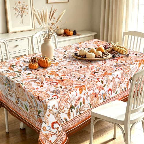Waterproof Tablecloth Fall Tablecloth, Autumn Rectangle Paisley