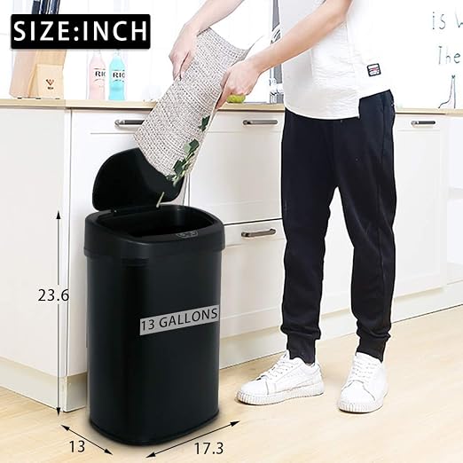 Dkeli Kitchen Trash Can for Bathroom Bedroom Home Office Automatic Touch Free - Image 7
