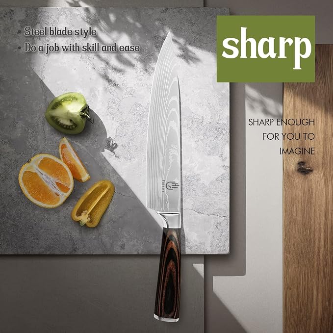 FULLHI Knife Set, Premium German Stainless Steel chef Knife Set - Image 6