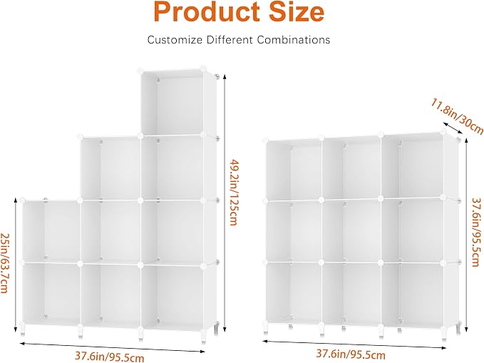 HOMIDEC 9 Cube Storage Organizer, Cubes Shelves - Image 3