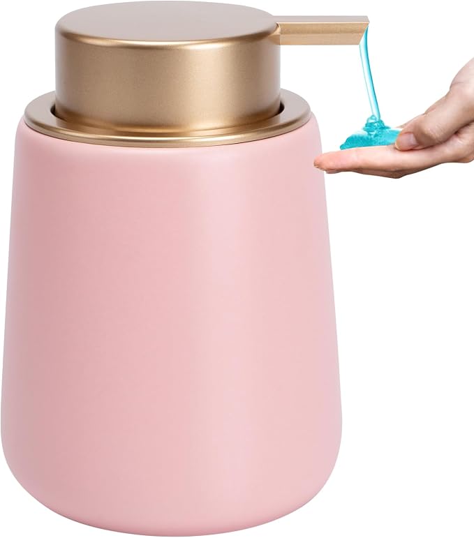 Soap Dispenser Ceramic with Easy-to-Press Pump Hand Lotion Liquid Dispenser - Image 2