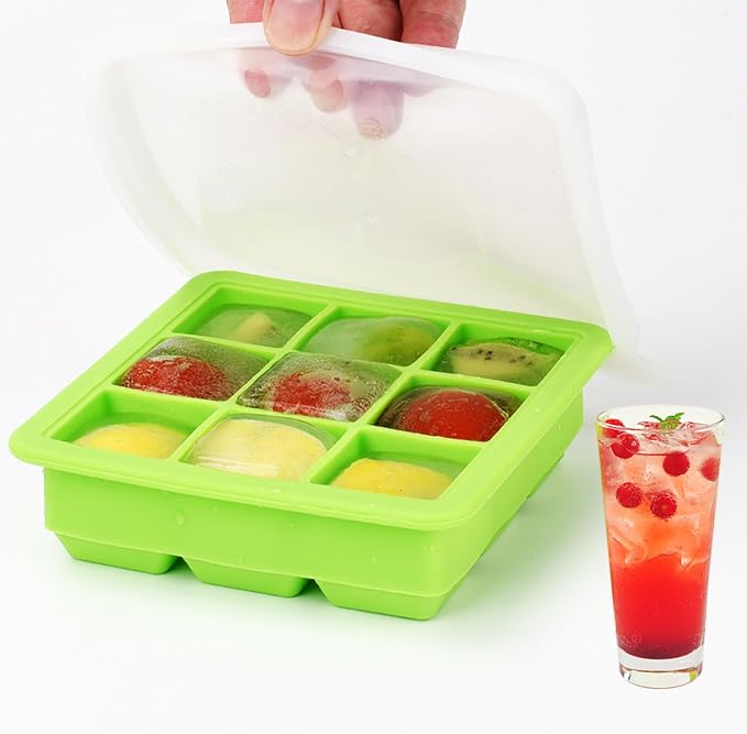 Silicone Ice Cube Trays with Lid, 9x1.3 inch, BPA Free, Small Ice Cube Trays - Image 8
