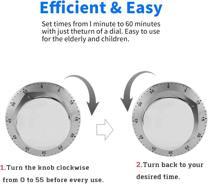 Kitchen Timers for Cooking, Chef Cooking Timer Clock - Image 2