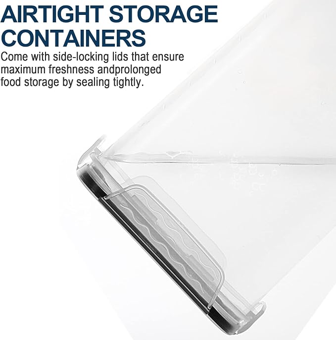 Large Food Storage Containers 5.2L, MCIRCO 4 Pieces Plastic Airtight Food - Image 5
