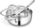 KEAWELL K3 Premium 4-Quart Tri-Ply Stainless Steel Sauté Pan by KEAWELL