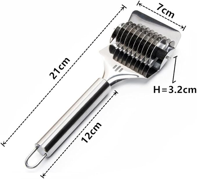 16x7x3.1cm High Grade Stainless Steel Noodle Lattice Roller Docker Dough Cutter - Image 5