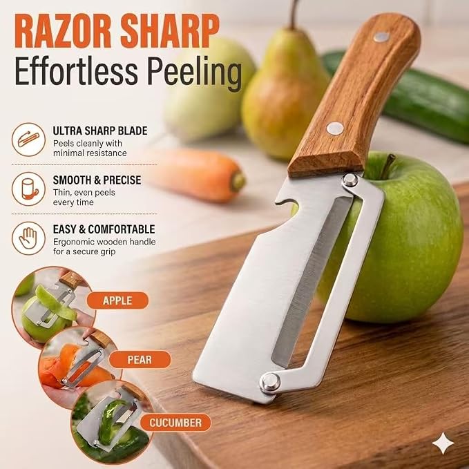 2-Pack Vegetable Peeler with Bottle Opener, Thickened Stainless Steel Wide Blade - Image 3