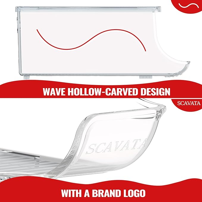 SCAVATA 2 Pack Stackable Refrigerator Organizer, Soda Can Dispenser Pop Cans - Image 5