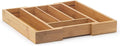 HIC Kitchen Expandable 6-Slot Silverware Cutlery Utensil Storage Tray, Natural by HIC