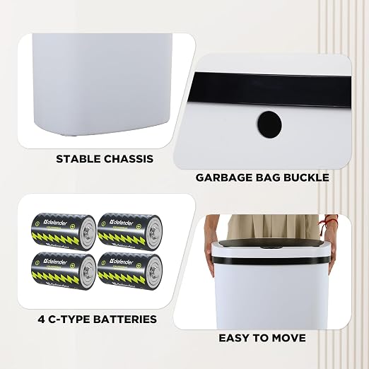BestOffice | 13 Gallon Plastic Trash Can - Image 4