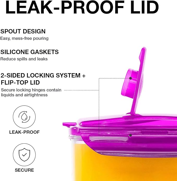 LocknLock Aqua Fridge Door Water Jug | Clear Pitcher | BPA Free Plastic Pitcher - Image 2