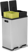 Simpli-Magic 16 Gallon Dual Compartment Step Trash Can – Kitchen Garbage Can by Simpli-Magic