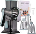 Rotary Cheese Grater with Handle Kitchen Shredder Slicer Grater Slicer Ice by Ziweaye