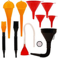 Funnels for Automotive Use Set of 10, Plastic Oil Funnel Set for Gasoline and by KongNai